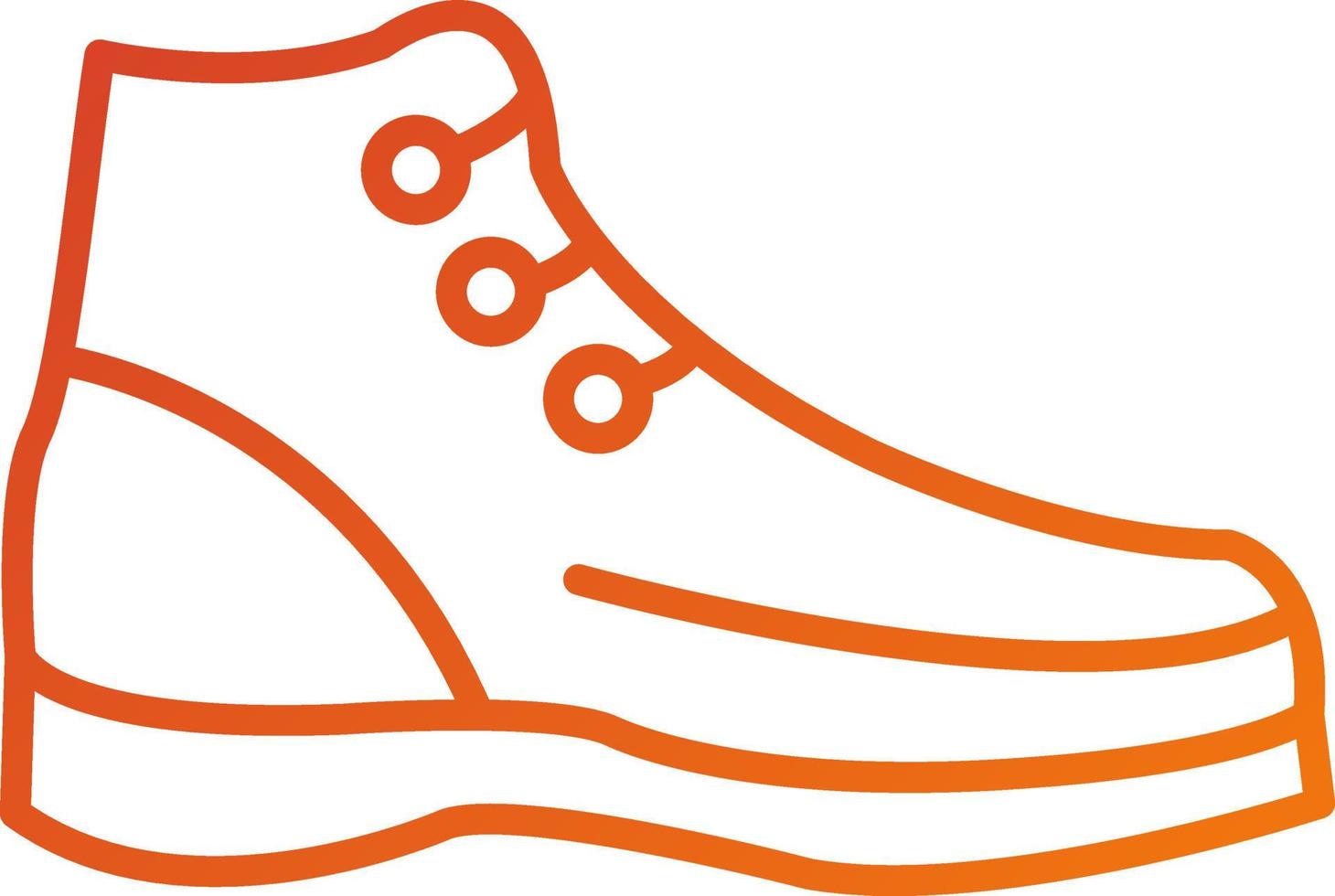 Hiker Boots Icon Style vector