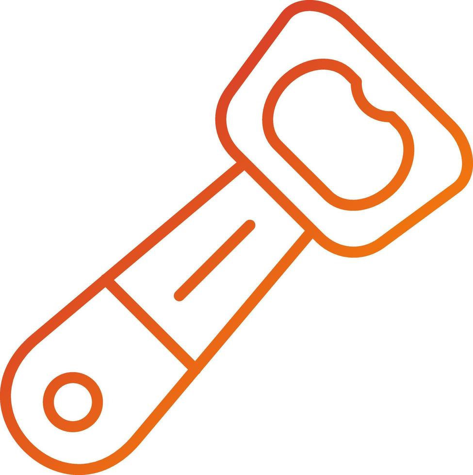 Bottle Opener Icon Style vector