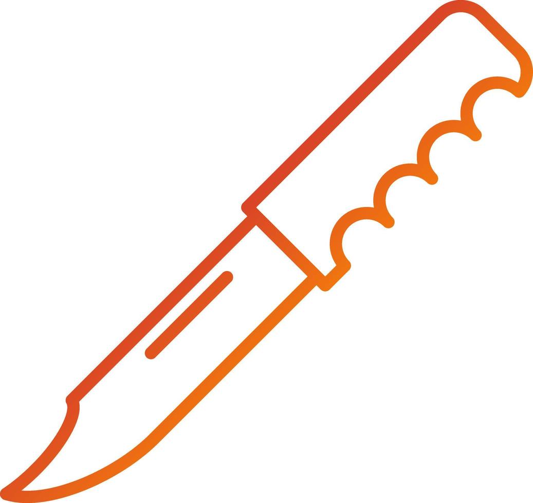 estilo de icono de cuchillo vector