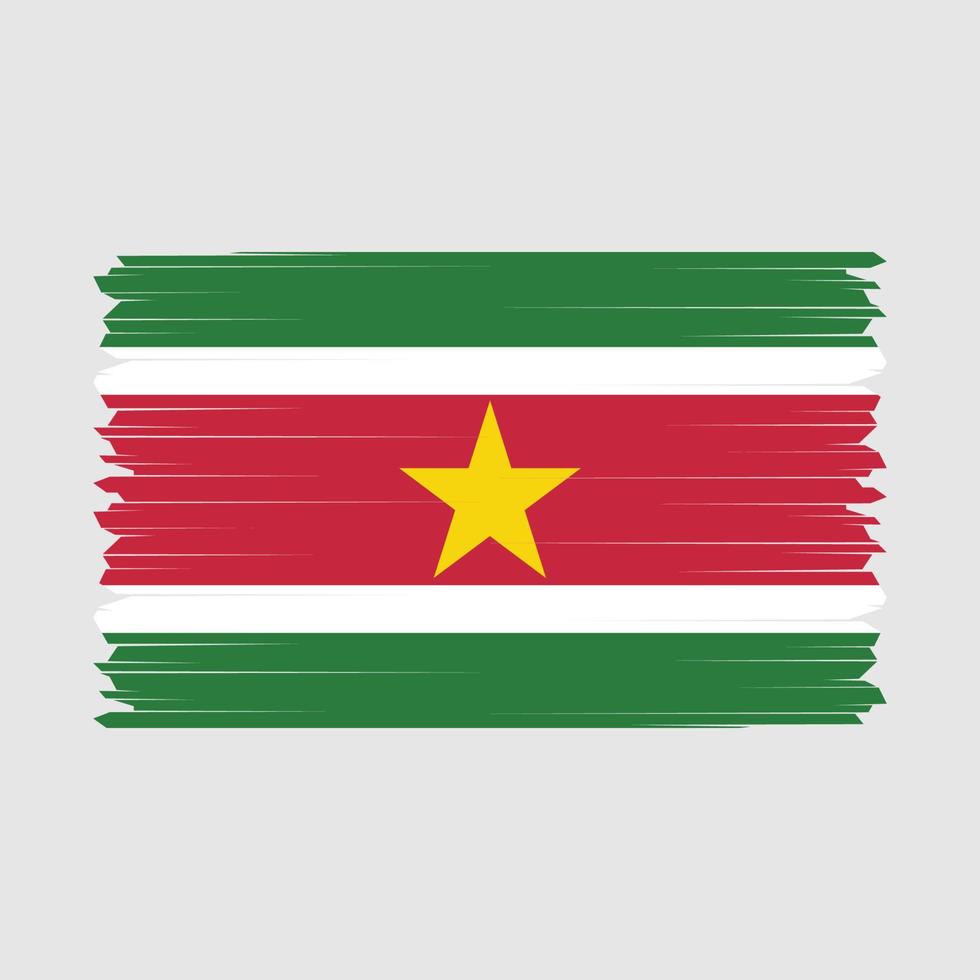 Surinam bandera vector ilustración