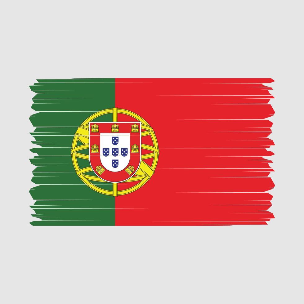 Ilustración de vector de bandera de portugal