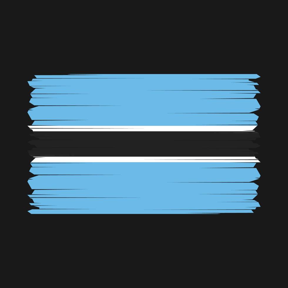 Botswana Flag Vector Illustration