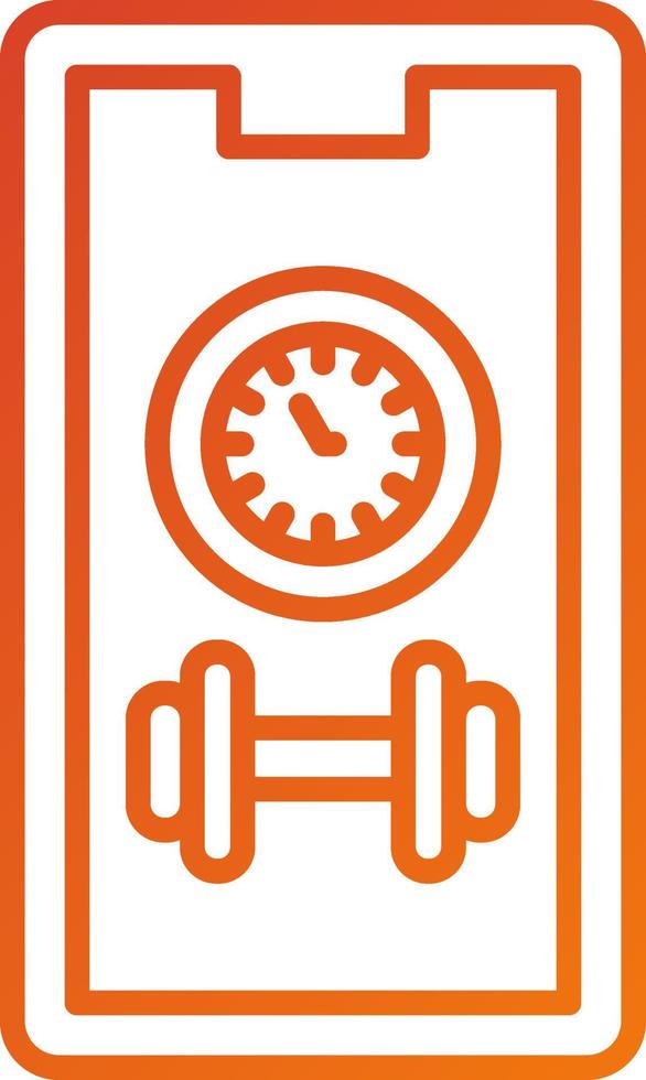 Gym Time Icon Style vector