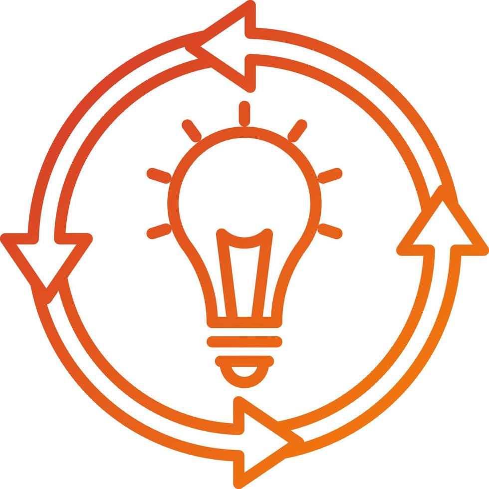 Circular Thinking Icon Style vector