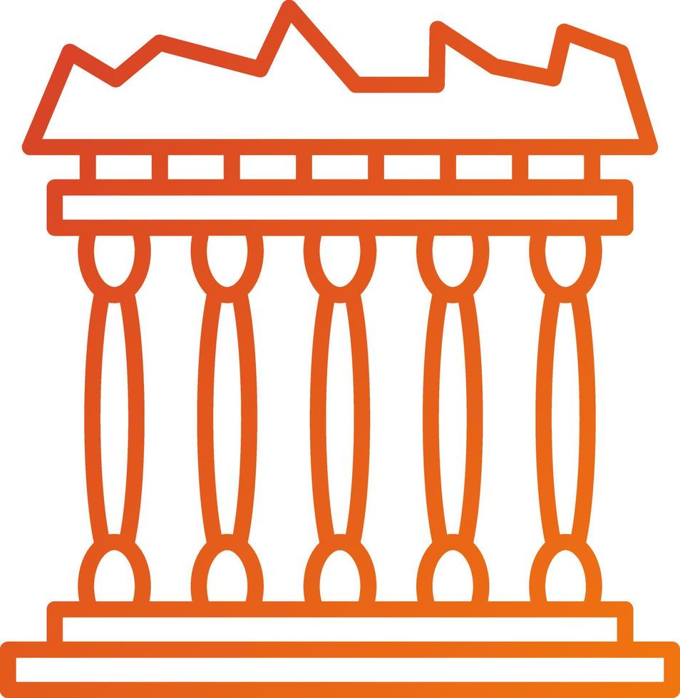 Acropolis Icon Style vector