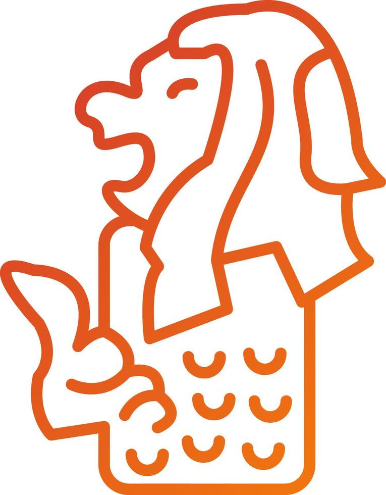 Merlion Icon Style vector