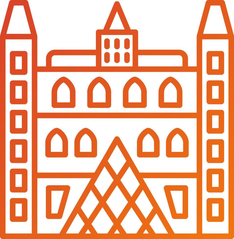 Louvre Icon Style vector