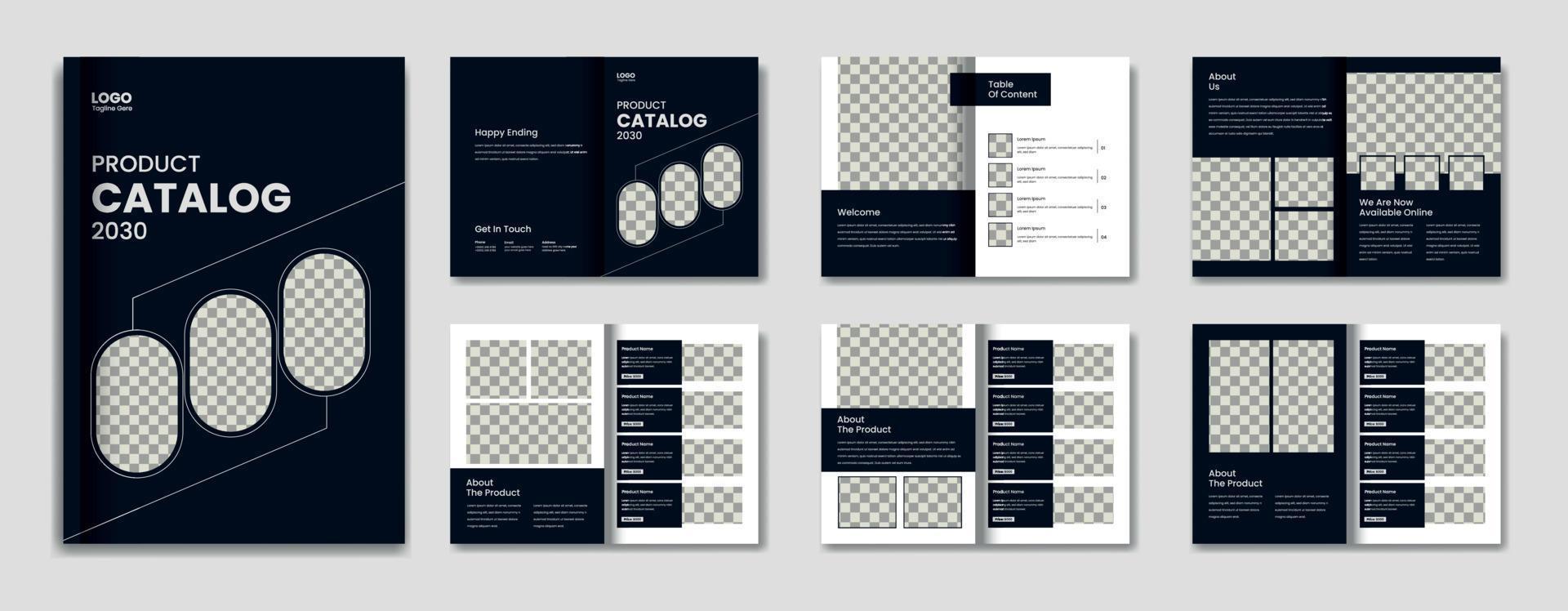 minimalista producto catalogar diseño plantilla, de múltiples fines producto Catálogo diseño diseño plantilla, a4 empresa producto folleto modelo diseño vector