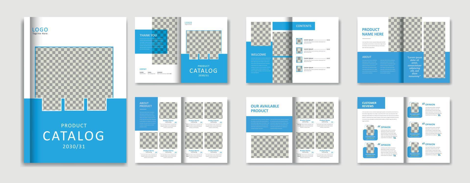Minimalist product catalog design template, multipurpose product catalogue layout design template, a4 Company product brochure template design vector