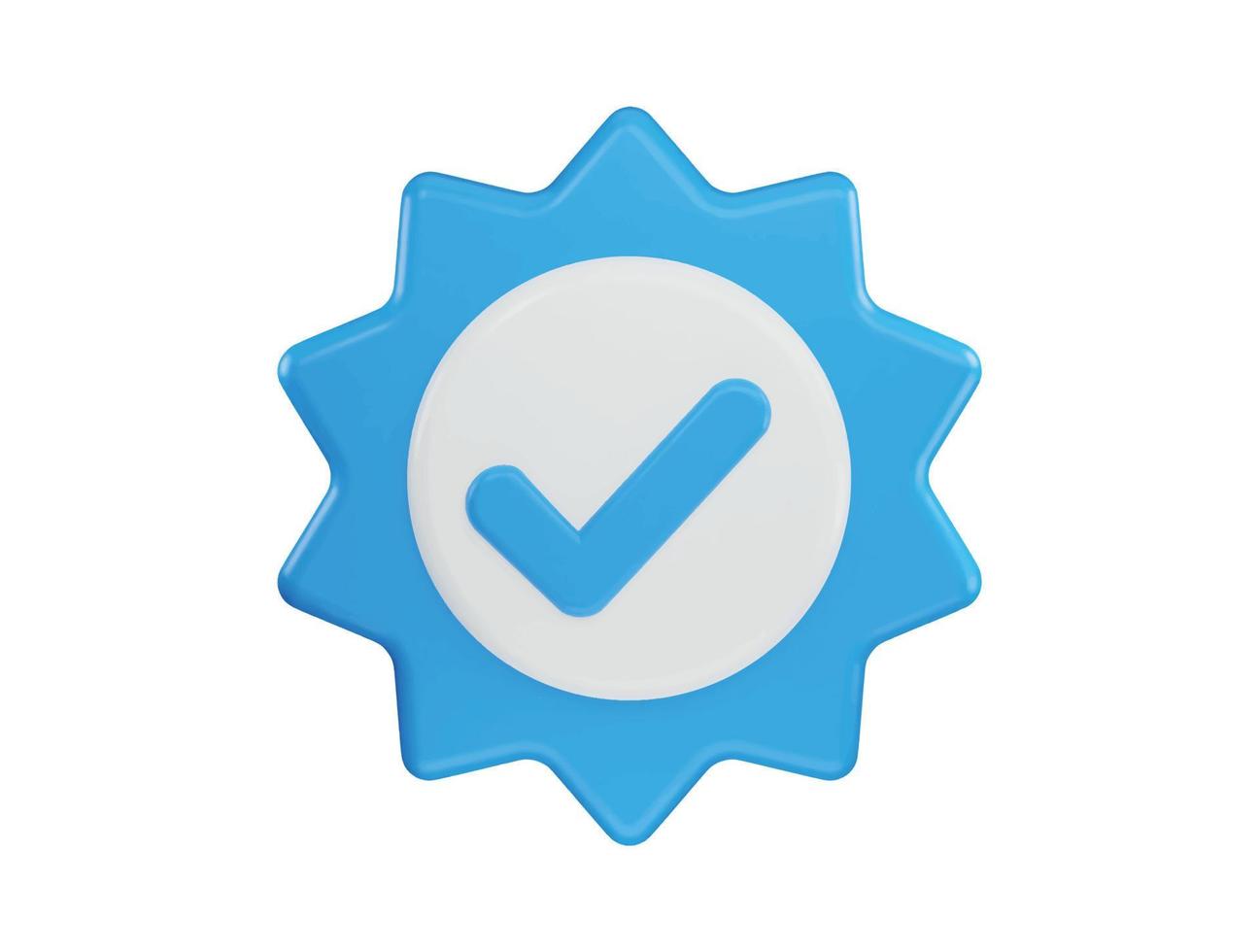 Verified icon 3d rendering vector illustration