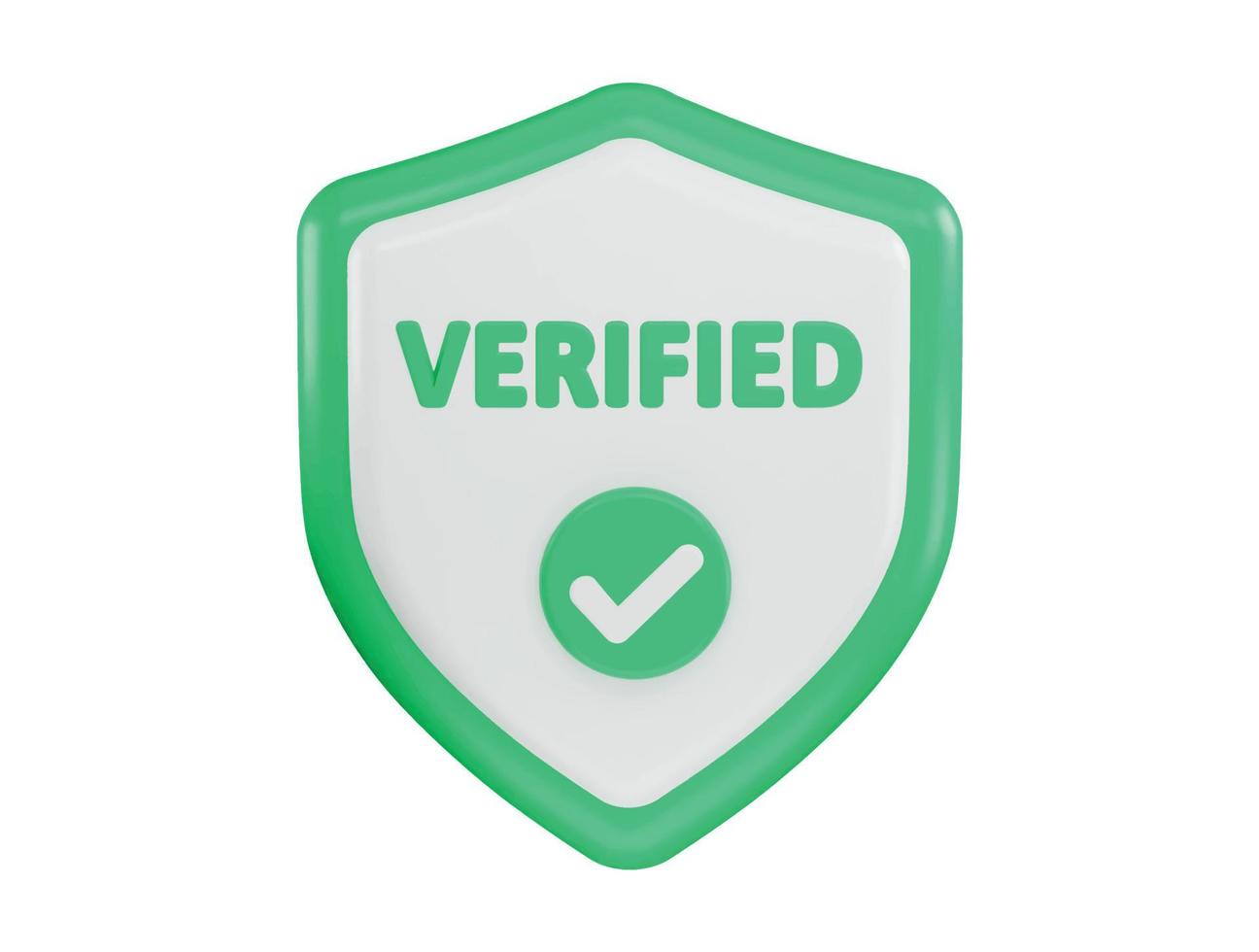 Verified icon 3d rendering vector illustration