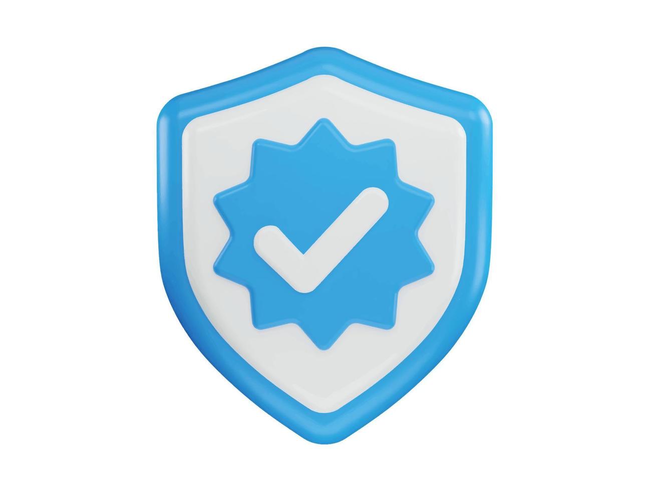 Verified icon 3d rendering vector illustration