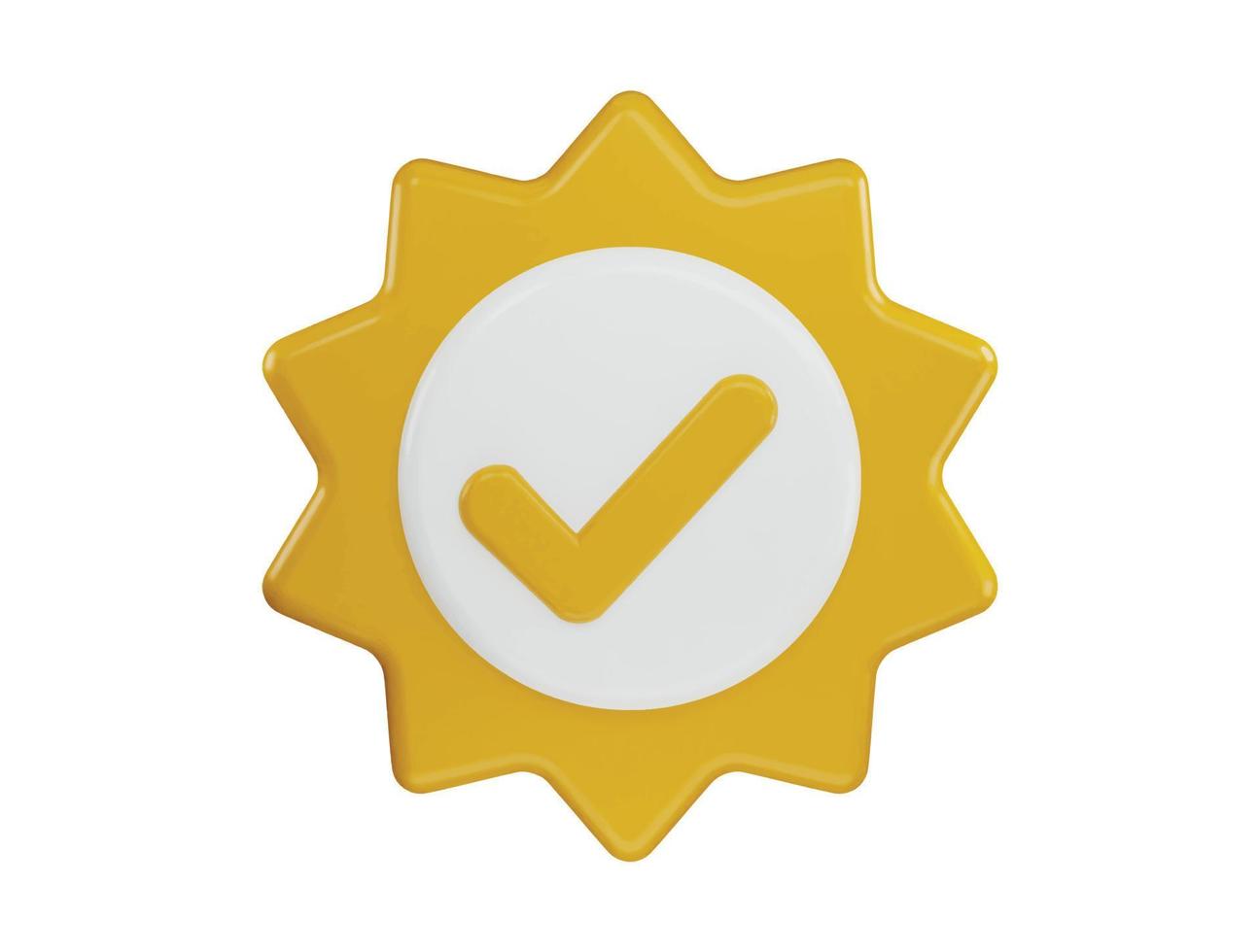 Verified icon 3d rendering vector illustration