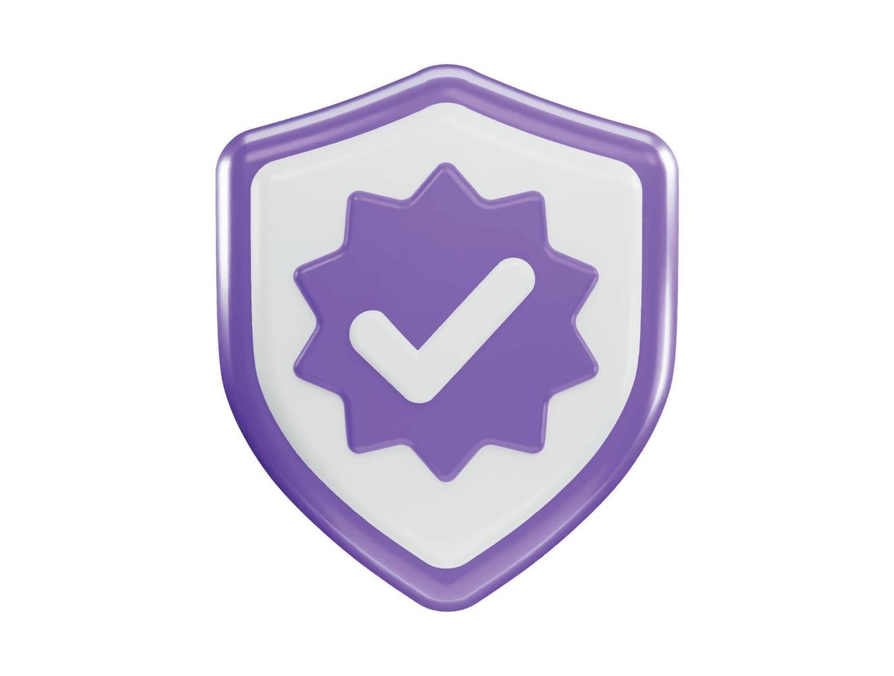 Verified icon 3d rendering vector illustration