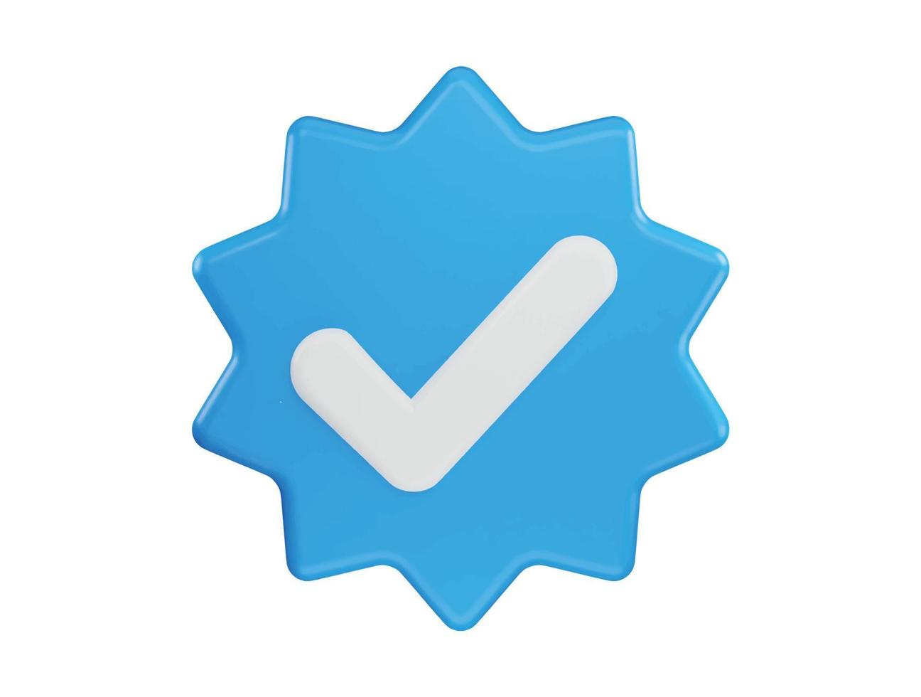 Verified icon 3d rendering vector illustration