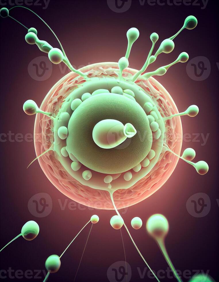 Human fertilization concept, created with photo