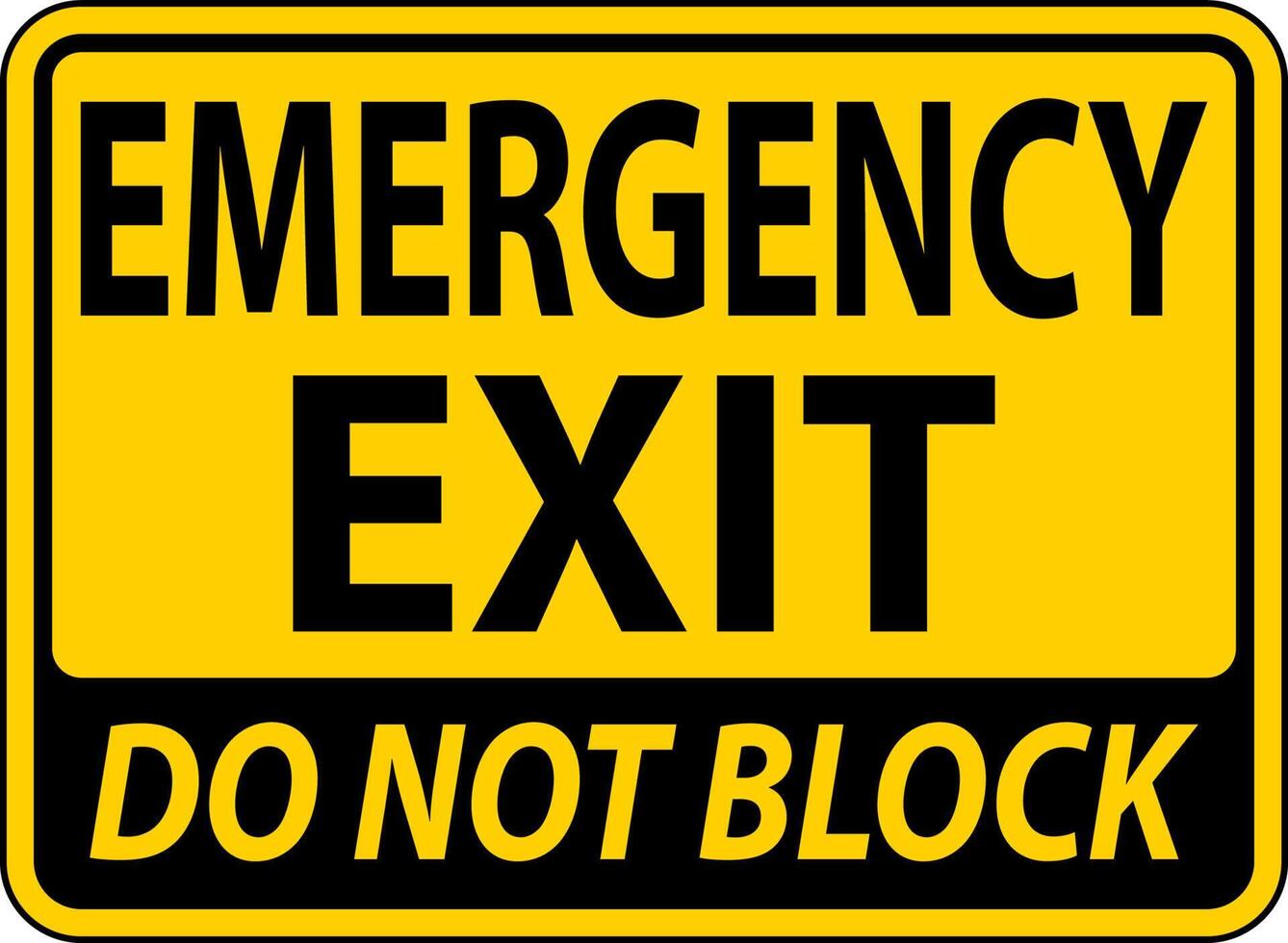 Emergency Exit Do Not Block Sign On White Background 21643413 Vector emergency-exit-do-not-block-sign-on-white-background-21643413-vector