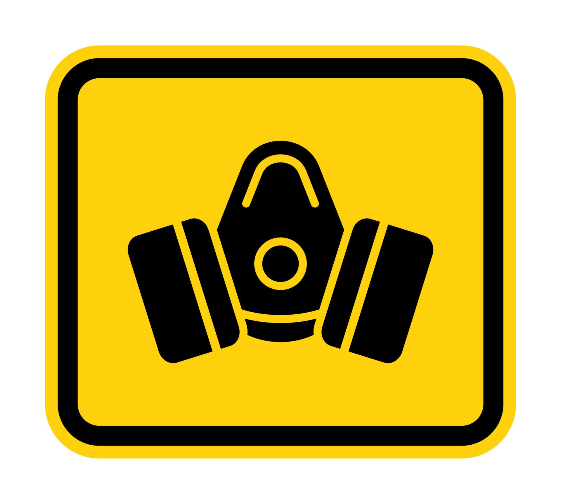 Respiratory Protection Required Sign On White Background 21643452