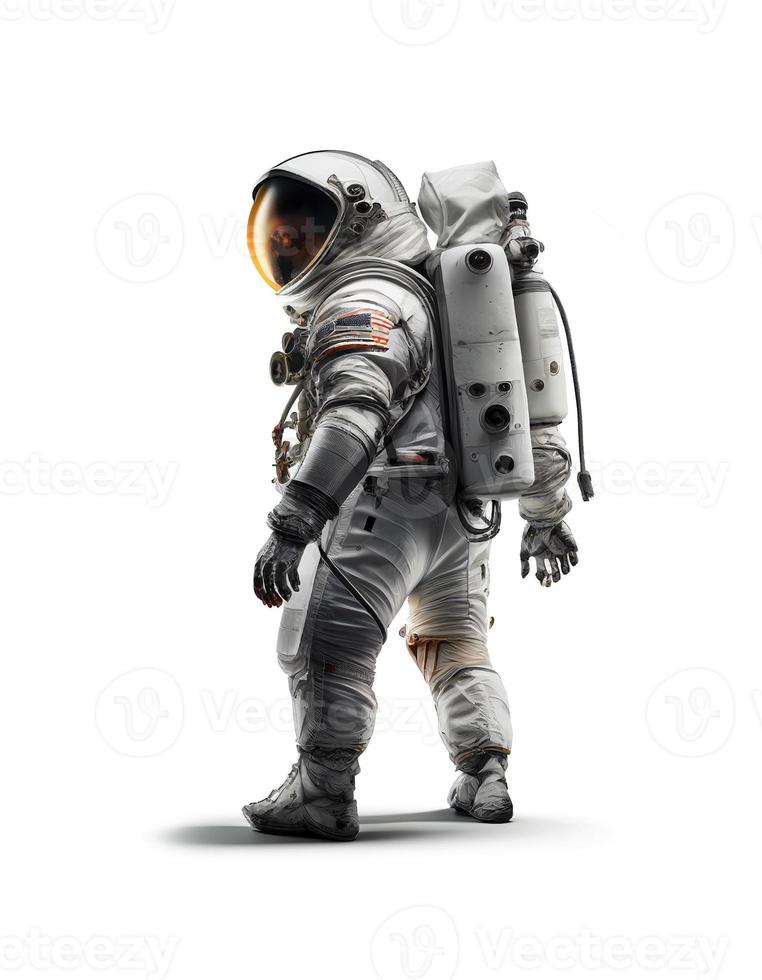 Astronaut on white background, created with generative AI photo