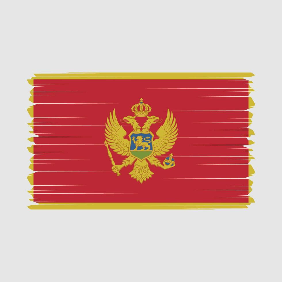 Montenegro Flag Vector Illustration