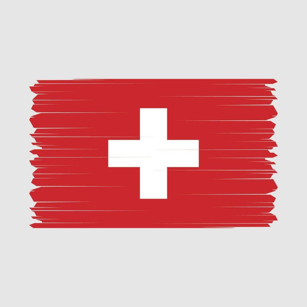 Ilustración de vector de bandera suiza