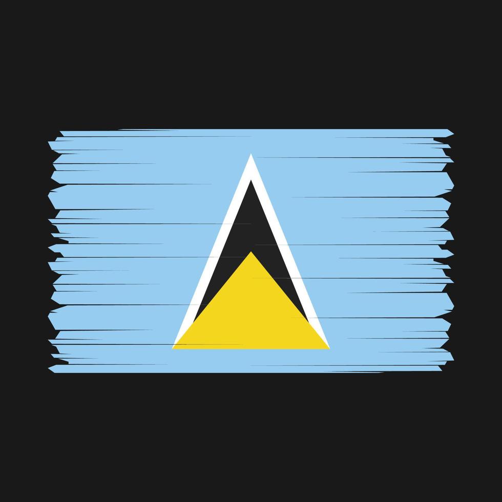 Saint Lucia Flag Vector Illustration