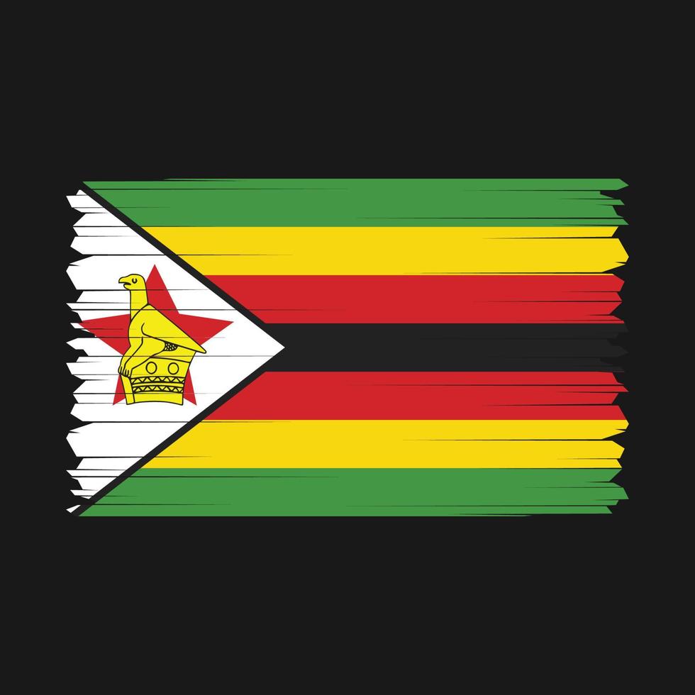 Zimbabwe Flag Vector Illustration