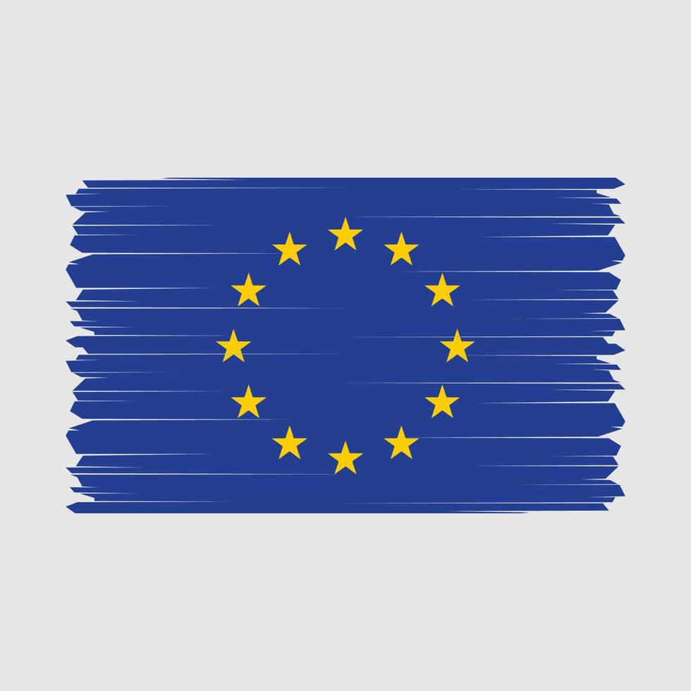 European Flag Vector Illustration