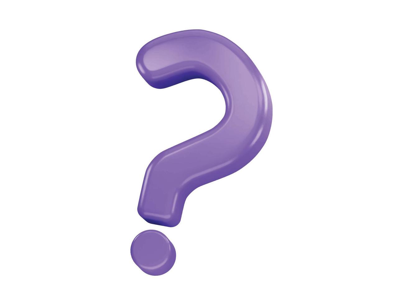 question icon with 3d vector icon illustration transparent element