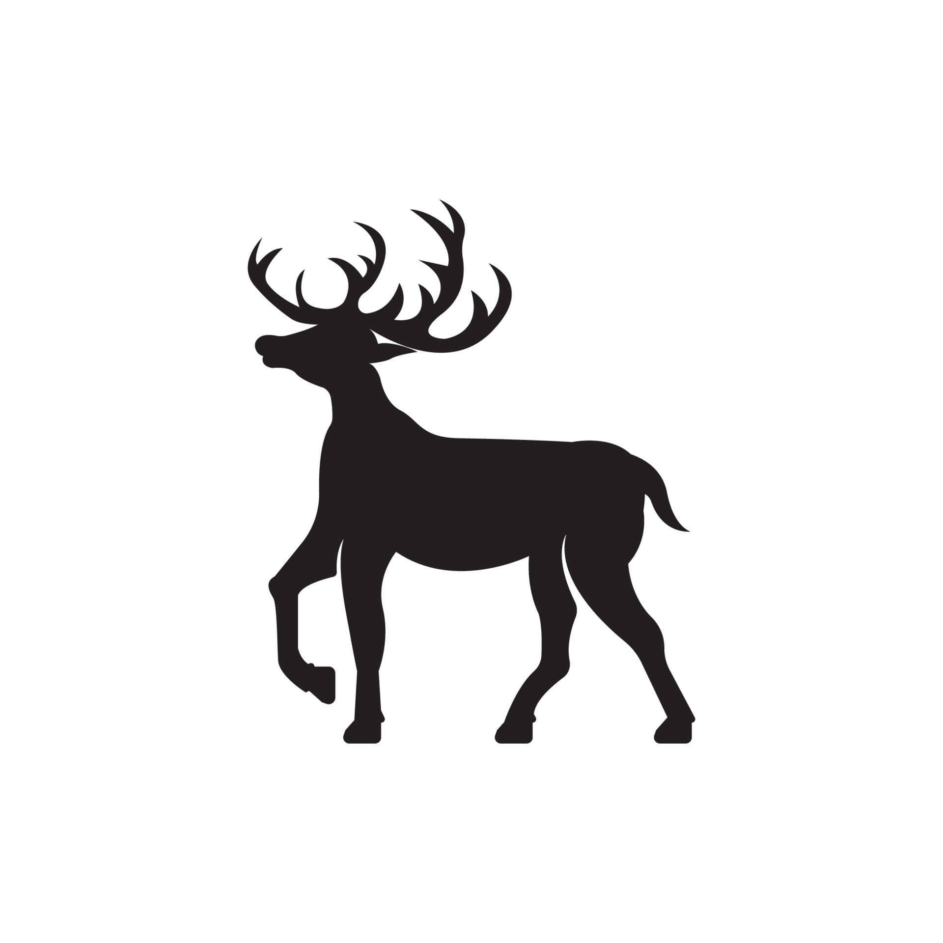 Deer and horns simple icon,illustration design template. 21643905