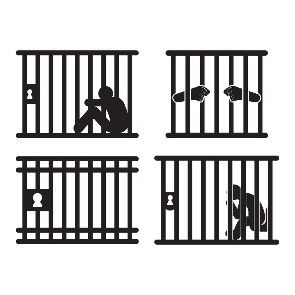 Prison or prison simple icon,illustration design template. vector