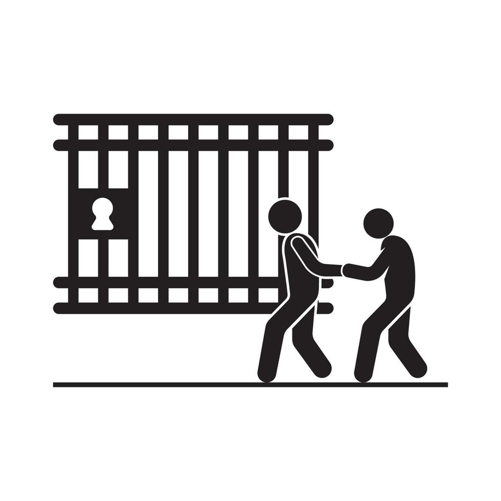 Prison or prison simple icon,illustration design template. vector