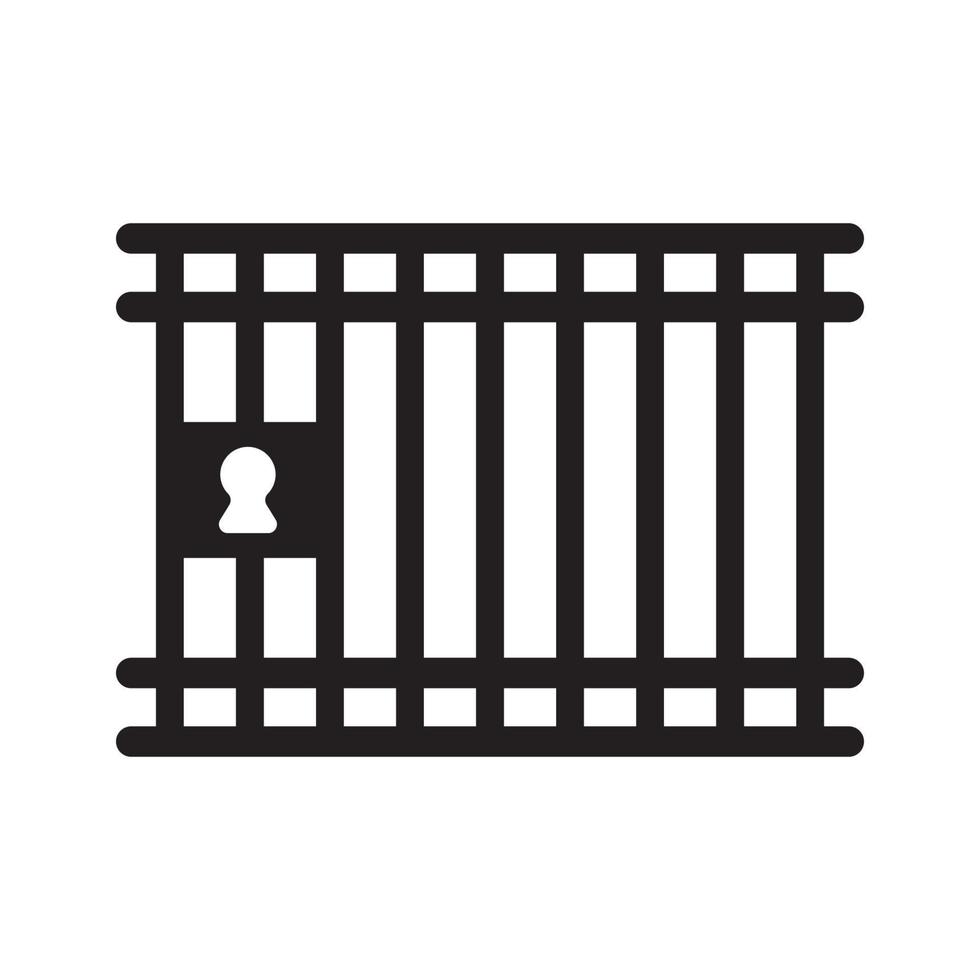 prisión o prisión sencillo icono, ilustración diseño modelo. vector