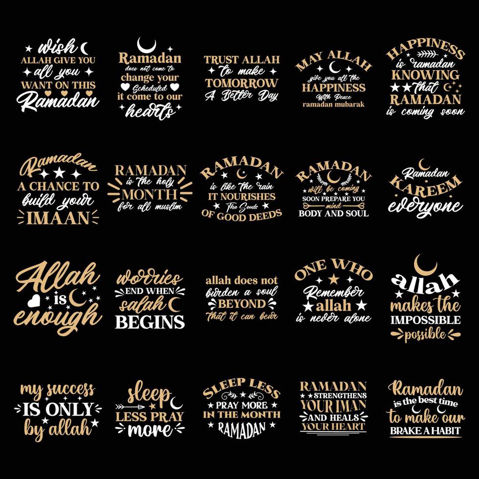 Ramadan t shirt  bundle vector