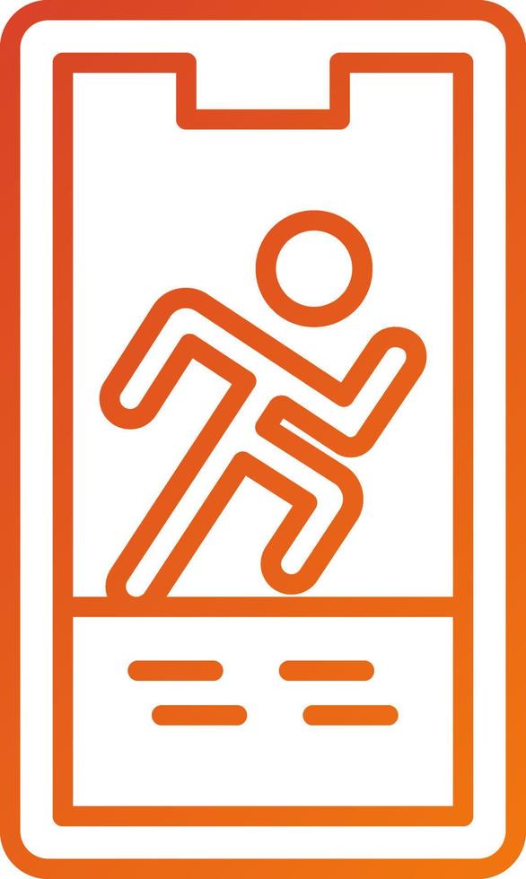 Running Icon Style vector
