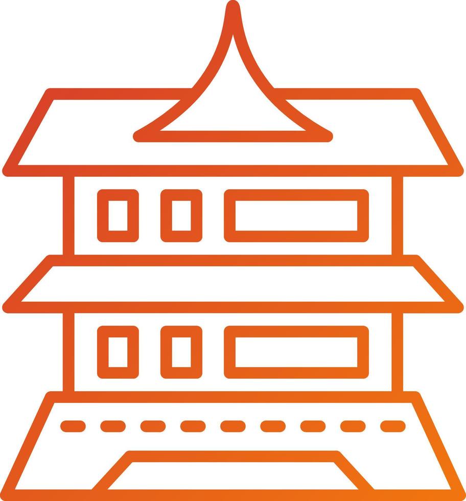 Matsumoto Castle Icon Style vector