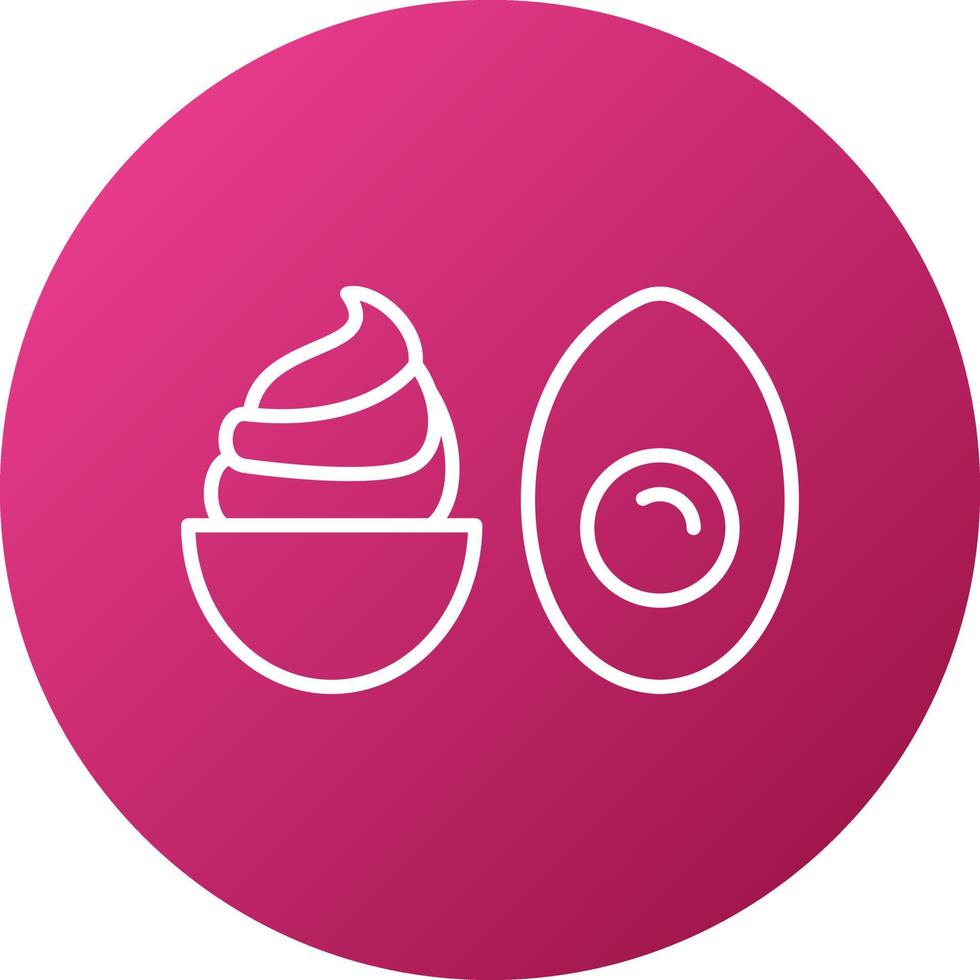 Deviled Eggs Icon Style vector