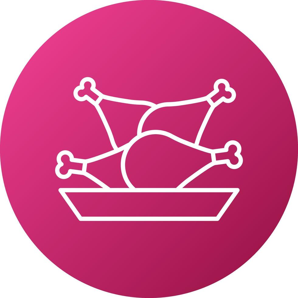 Fried Chicken Icon Style vector