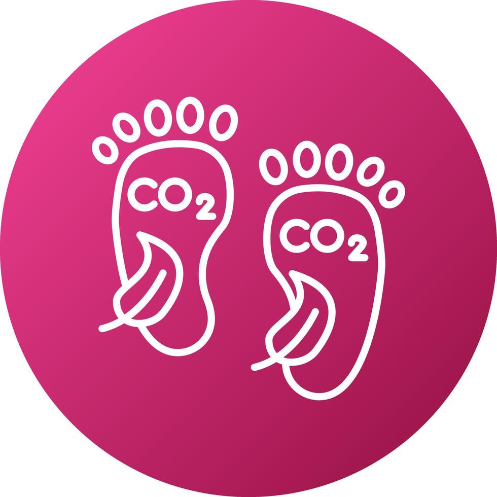 Carbon Footprint Icon Style vector