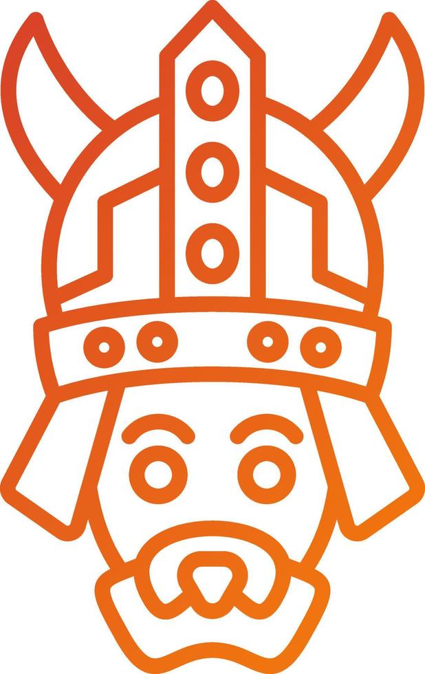 Viking Hunting Dog Icon Style vector