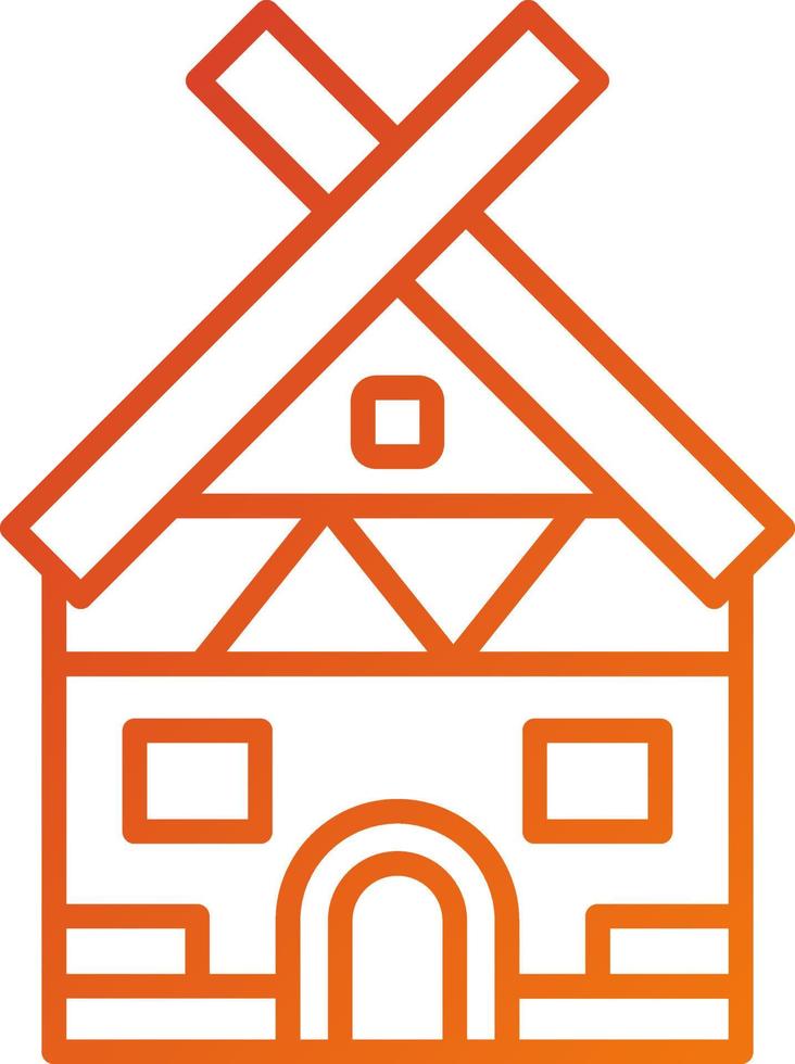Viking Hut Icon Style vector