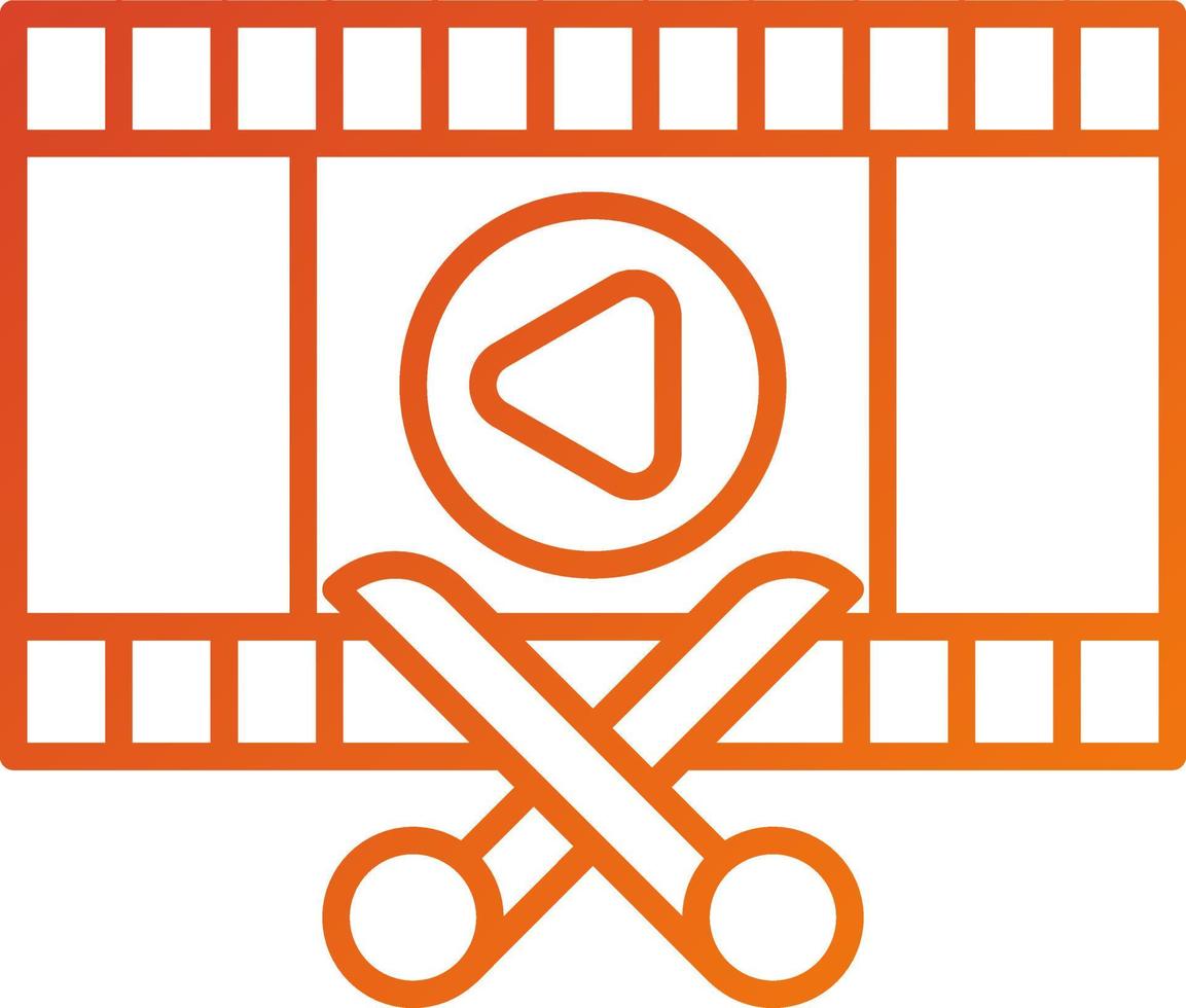 Film Editing Icon Style vector