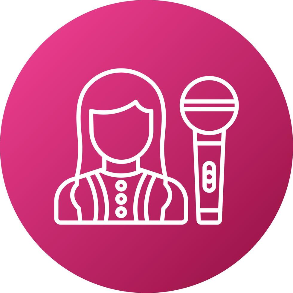 Host Female Icon Style vector