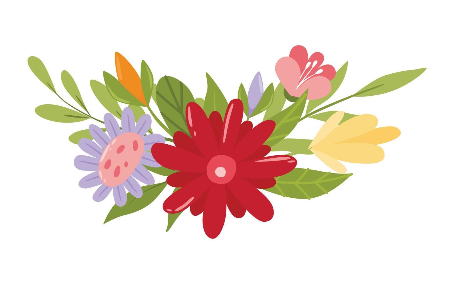 Spring flower vector composition.