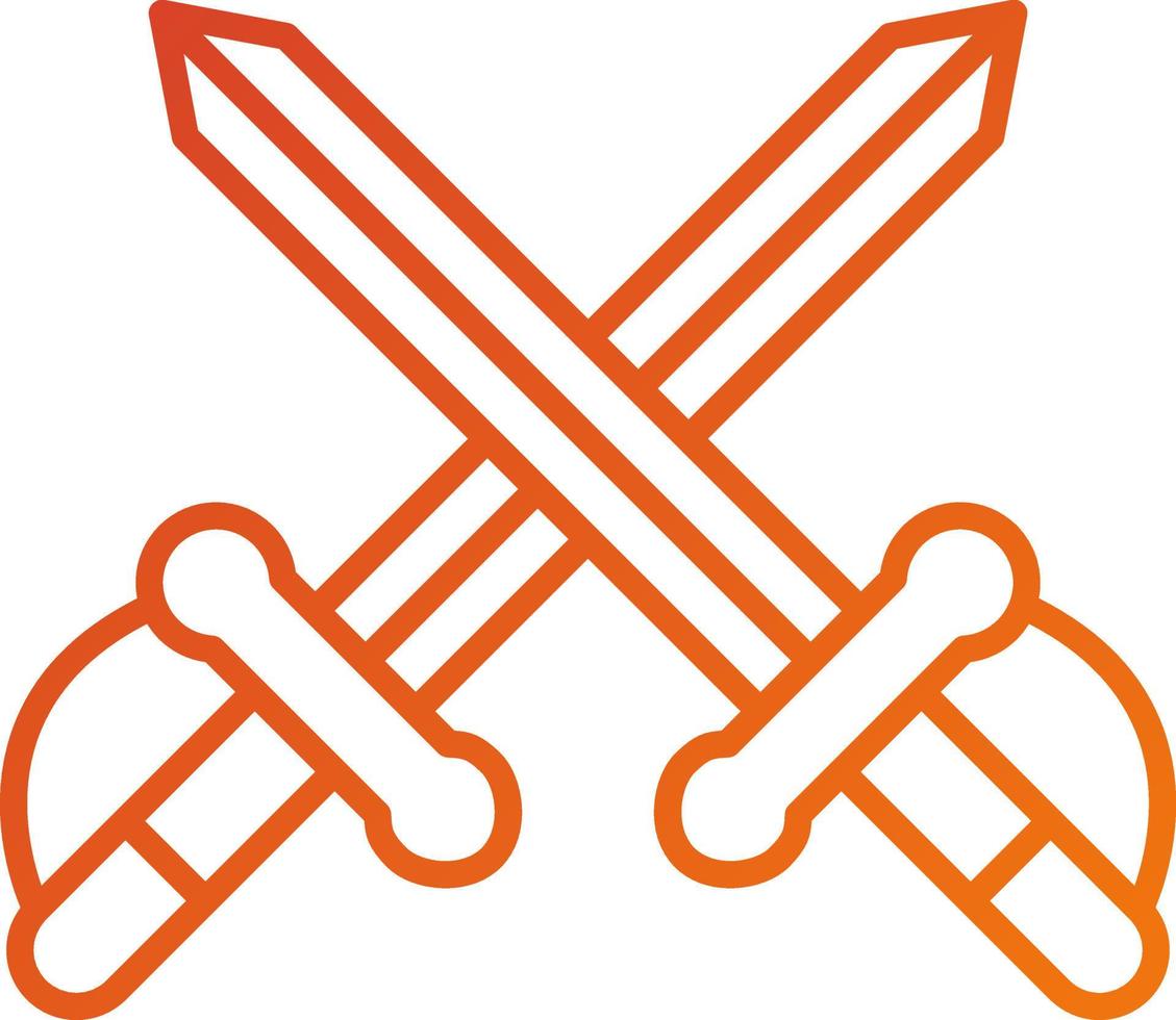 Two Swords Icon Style vector