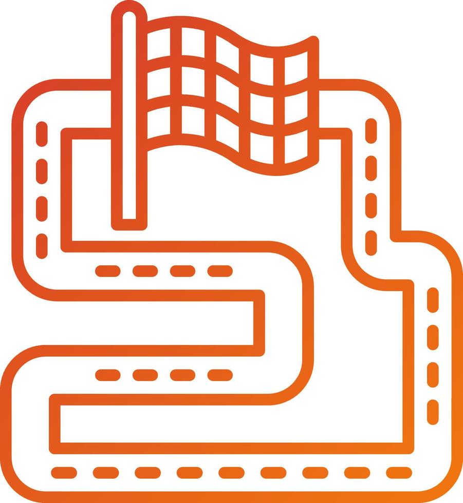 Race Track Icon Style vector