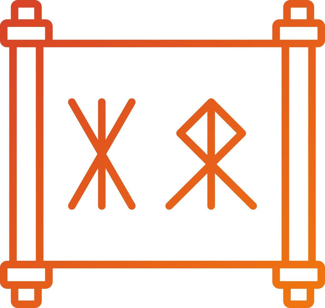 estilo de icono de runas vector
