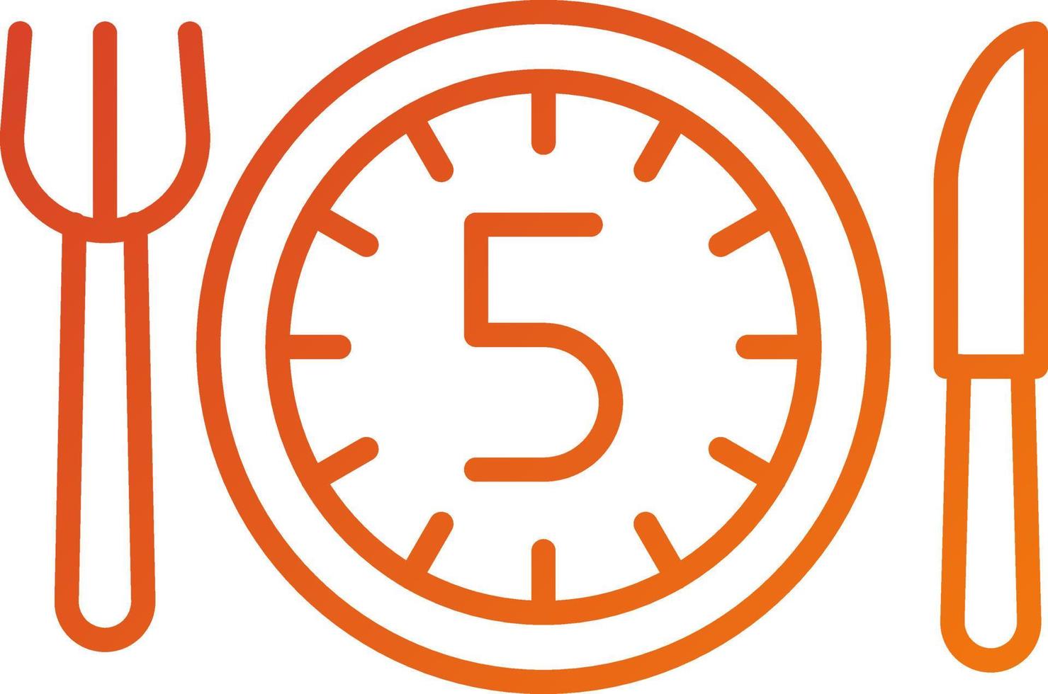 5 Meals A Day Icon Style vector