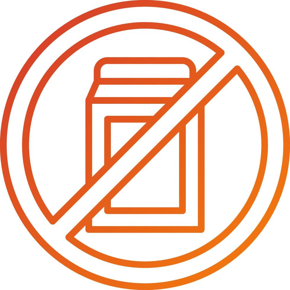 Dairy Free Food Icon Style vector