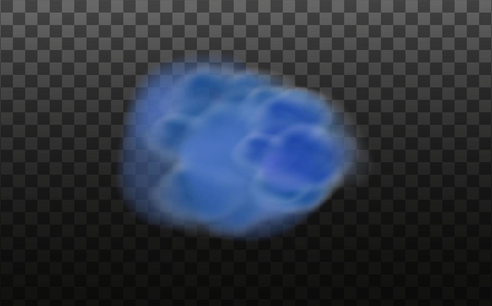 Blue vector cloudiness ,fog or smoke on dark checkered background.Cloudy sky or smog over the city.Vector illustration.